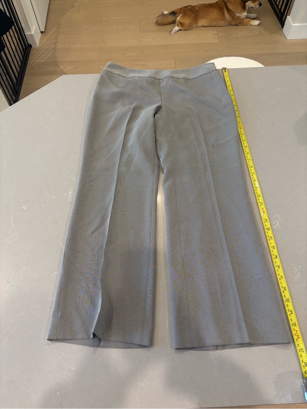 Ann Taylor Gray Wide-Leg Dress Trousers